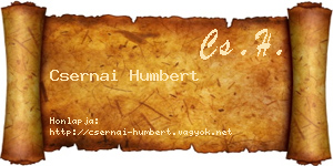 Csernai Humbert névjegykártya